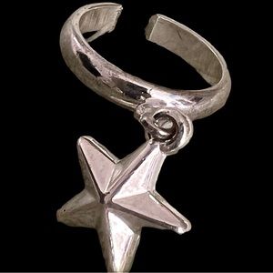 925 Sterling SILVER ADJUSTABLE RING (Star)